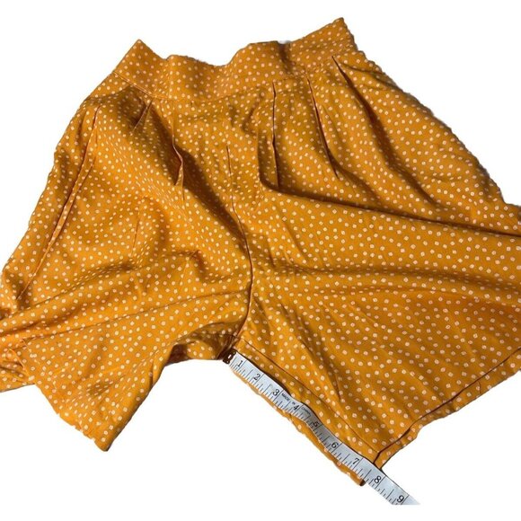 Vintage 90s Women Sm Shirt Med Shorts Coordinates Mango Yellow Polka Dot Summer - Picture 12 of 12